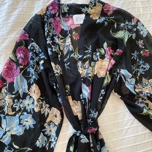 Sheer Floral Kimono